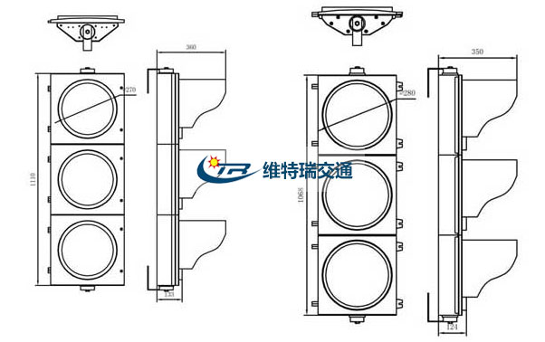 三联三色方向指示信号灯